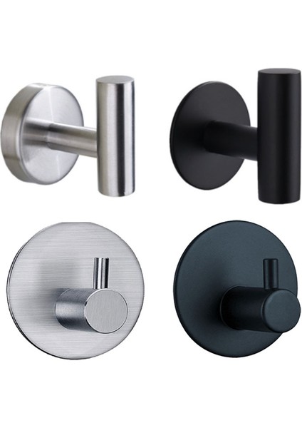 Siyah-B Alüminyum Alaşımlı Bornoz Kancası Havlu Kancaları Kendinden Yapışkanlı Duvar Portmantolar Paslanmaz Kanca Askıları Duvar Kancası Mutfak Banyo Aksesuarları (Yurt Dışından) indirimleri