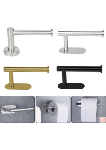 C-Gri Kendinden Yapışkanlı Paslanmaz Çelik Tuvalet Rulo Kağıt Tutucu Organizatörler Bar Havlu Halka Ray Rafı Sondaj Olmayan Tuvalet Aksesuarları (Yurt Dışından) fiyatları