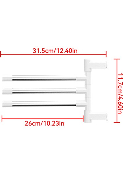 Üç Çubuk Banyo Havlu Askısı Dönebilen Havlu Tutucu Uzay Alüminyum 2/3/4/5-Bar Havlu Askısı Mutfak Rafı Kağıt Asılı Duvara Monte (Yurt Dışından)