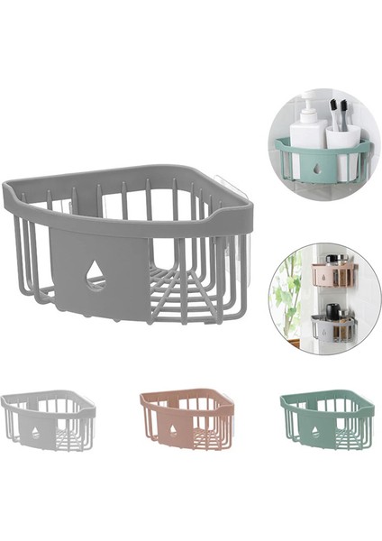 Beyaz Banyo Rafı Köşe Alanı Alüminyum Banyo Üçgen Sepet Duş Odası Depolama Rafı Duvara Monte Beyaz/pembe/yeşil/gri (Yurt Dışından) modelleri