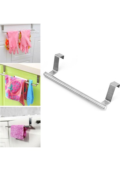 2 Adet Paslanmaz Çelik Mutfak Banyo Havlu Askısı Asılı Tutucu Dolap Dolap Kapı Arka Askı Çekmece Depolama Raf Askı (Yurt Dışından)