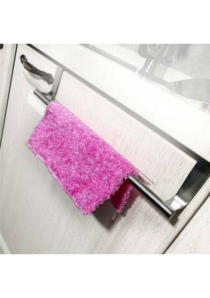 2 Adet Paslanmaz Çelik Mutfak Banyo Havlu Askısı Asılı Tutucu Dolap Dolap Kapı Arka Askı Çekmece Depolama Raf Askı (Yurt Dışından)