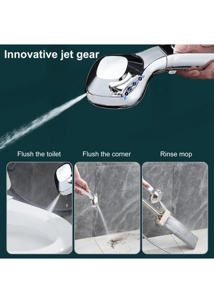 Siyah Yüksek Basınçlı Duş Başlığı Su Tasarrufu El Duş Püskürtücü Evrensel Arayüz 4 Modu Duş Spreyi Banyo Malzemeleri (Yurt Dışından) fırsatları