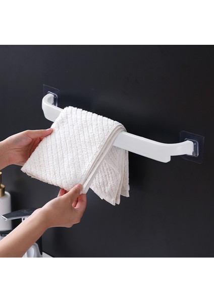 Mavi Havlu Tutucu Asılı Bez Kutup Banyo Mutfak Havlusu Askı Depolama Raf Duvara Monte Elbise Ceket Plastik Dekorasyon Aksesuarları (Yurt Dışından)