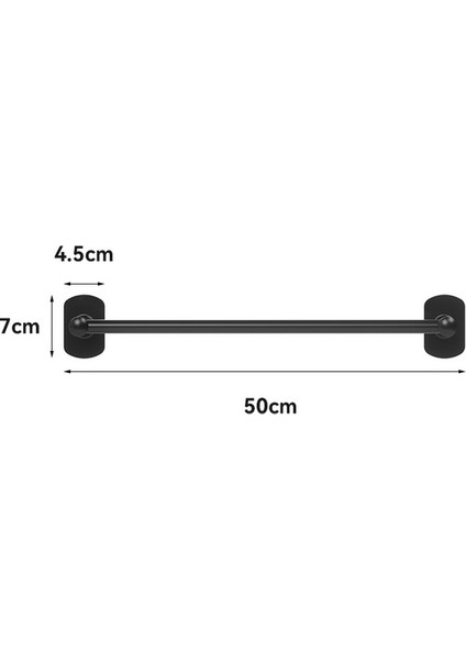 Siyah 50CM Havluluk Porte Serviette Banyo Duş Askısı Toallero Cocina No Matkap Duvara Monte Aksesuarlar Modern Dekor Tasarım Fikirleri (Yurt Dışından)