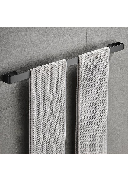 Siyah 50 cm 1 Parça Paslanmaz Çelik Duvara Monte Banyo Havlu Askısı Mutfak Tuvalet Çeşitli Eşyalar Terlik Depolama Raf Ev Gereçleri (Yurt Dışından)