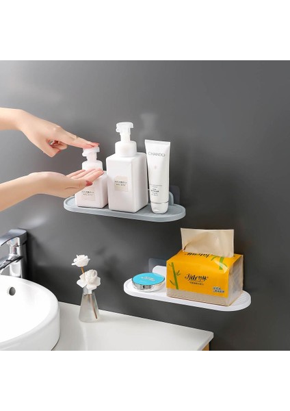 Gri Duvara Monte Depolama Rafı Banyo Tutucu Raf Iç Minimalist Tasarım Mutfak Rafı Ev Aletleri (Yurt Dışından) fırsatları
