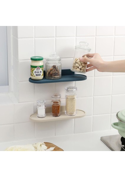 Gri Duvara Monte Depolama Rafı Banyo Tutucu Raf Iç Minimalist Tasarım Mutfak Rafı Ev Aletleri (Yurt Dışından) indirimleri