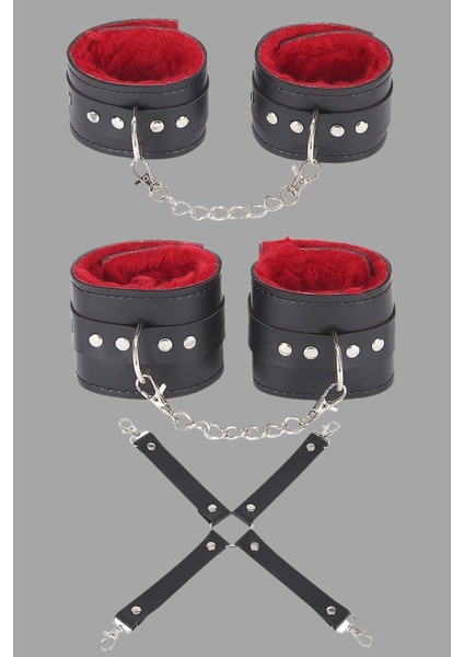 Aria's Closet Siyah Kırmızı Harness Aksesuar Set