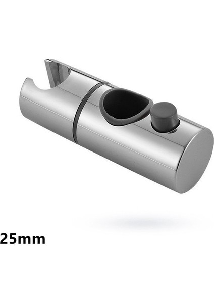 Gümüş 25MM Evrensel Duş Başlığı Tutucu Ayarlanabilir 18 ~ 25MM Abs Krom Duş Rayı Tutucu Banyo Aksesuarları Duş Montaj Braketleri (Yurt Dışından)