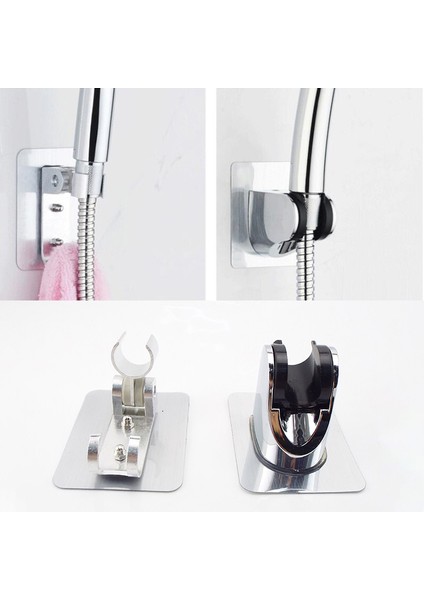 Siyah Ayarlanabilir Cilalı Kendinden Yapışkanlı El Emme Matkapsız Duş Başlığı Tutucu Duş Başlığı Rafı Yumruksuz (Yurt Dışından) modelleri