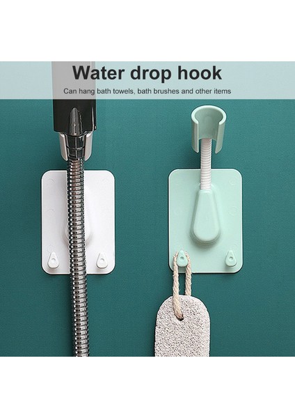 Beyaz 360° Duş Başlığı Tutucu Ayarlanabilir Kendinden Yapışkanlı Duş Başlığı Braketi Duvara Montaj 2 Kanca Standı Spa Banyo Evrensel Abs 1 Adet (Yurt Dışından) modelleri