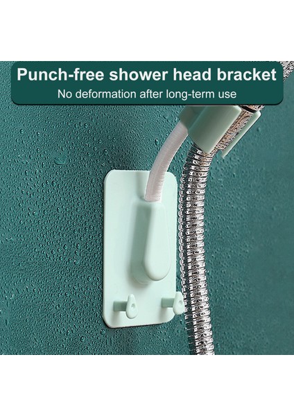 Beyaz 360° Duş Başlığı Tutucu Ayarlanabilir Kendinden Yapışkanlı Duş Başlığı Braketi Duvara Montaj 2 Kanca Standı Spa Banyo Evrensel Abs 1 Adet (Yurt Dışından) indirimleri