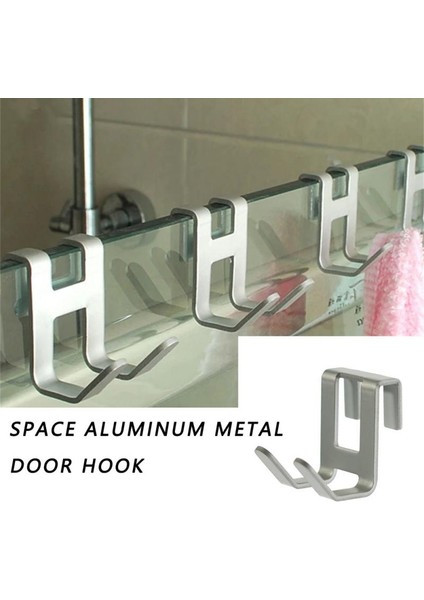 1 Adet 1 Adet Uzay Alüminyum Metal Kapı Kanca Duş Cam Kapi Kanca Delik Havlu Tutucu Askı Raf Banyo Organizatör Ev Aksesuarları (Yurt Dışından) modelleri