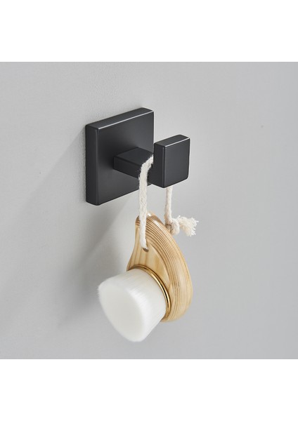 Bl-Robe Kanca 50 Banyo Aksesuarları Seti Mat Siyah Duvar Raf Tuvalet Rulo Kağıt Tutucu Bornoz Kanca Askı Havlu Ray Bar Raf Halkası Banyo Donanım (Yurt Dışından) indirimleri