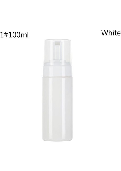 WHITE-1-100ML 1 Adet Yeni El Temizleyici Plastik Şampuan Duş Jeli Pompa Kabı Sabunluk Şeffaf Köpük Şişe Sıvı (Yurt Dışından)