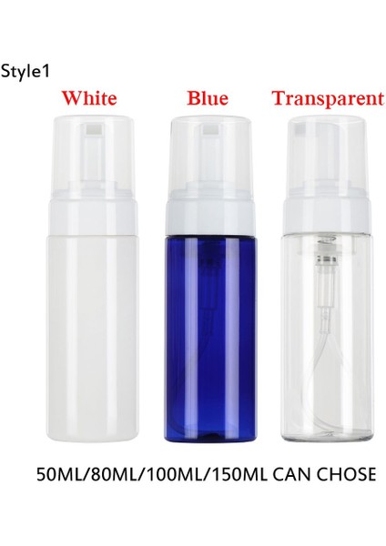 WHITE-1-100ML 1 Adet Yeni El Temizleyici Plastik Şampuan Duş Jeli Pompa Kabı Sabunluk Şeffaf Köpük Şişe Sıvı (Yurt Dışından)