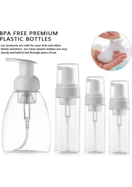 WHITE-1-100ML 1 Adet Yeni El Temizleyici Plastik Şampuan Duş Jeli Pompa Kabı Sabunluk Şeffaf Köpük Şişe Sıvı (Yurt Dışından)