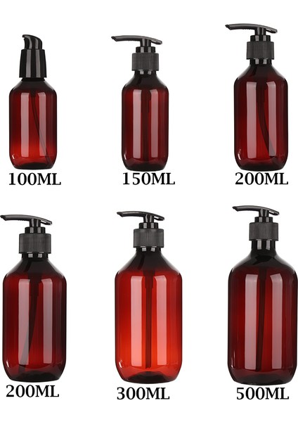 100 ml 100 ML-500 ml Kahverengi Şeffaf El Temizleyici Şişe Sıvı Sabun Şanti Mus Noktaları Şişeleme Şampuan Losyon Duş Jeli Şişeleri (Yurt Dışından)