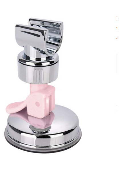 Pembe Duş Başlığı Tutucu Ayarlanabilir Kendinden Yapışkanlı Duş Başlığı Braketi Duvara Montaj 2 Kanca Standı Spa Banyo Evrensel Abs 1 Adet (Yurt Dışından)