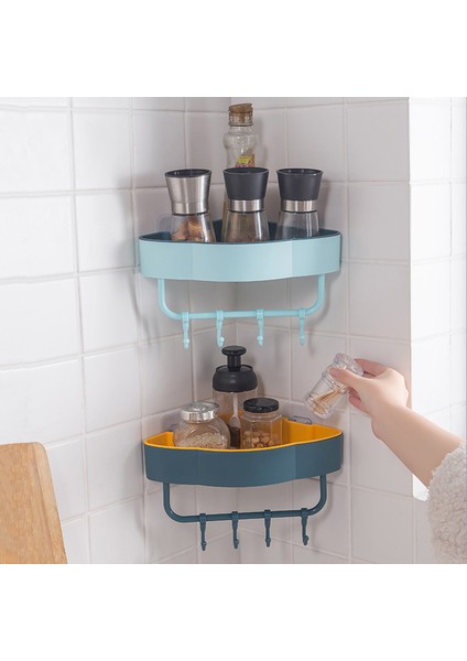 Pembe Yumruk Duvar Köşe Banyo Rafları Raf Kanca Banyo Aksesuarları Şampuan Duş Raf Tutucu (Yurt Dışından) fiyatları