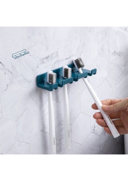 Kırmızı Diş Fırçası Duvara Monte Tutucu Yapışkanlı Lif Kabağı Organizatör Askılı Kancalar Banyo Depolama Rafları Yüksek Kalite (Yurt Dışından) modelleri