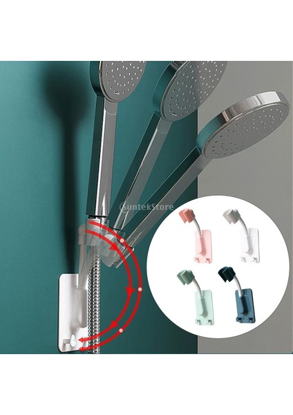 Beyaz Yeni Banyo Duvara Monte Duş Başlığı Tutucu Braketi 2 Kanca Standı Ek Braketi ile Ayarlanabilir Evrensel Parçalar (Yurt Dışından)