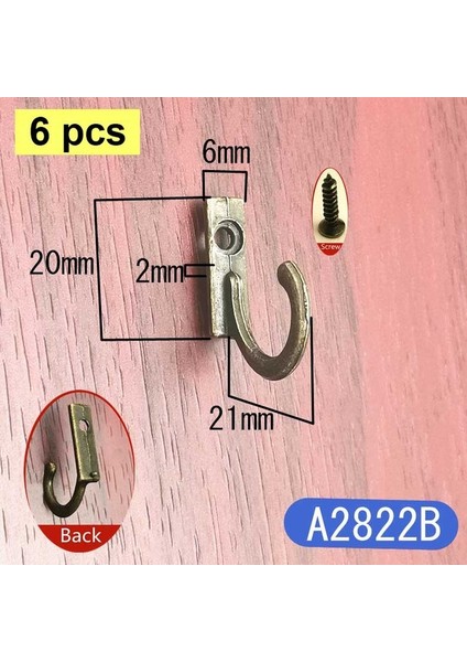 A2822B 6 Adet Antika Kanca Küçük Duvar Askı Toka Boynuz Kilit Toka Çile Mandalı Ahşap Mücevher Kutusu Mobilya Parçaları Donanım (Yurt Dışından)