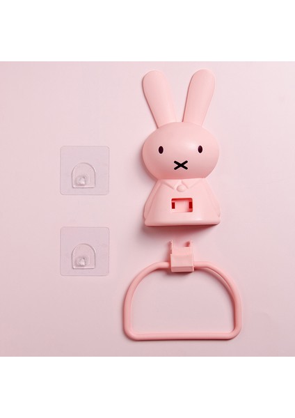 Sarı Tavşan Çocuk Havlu Askısı Iz Bırakmayan Plastik Raf Su Geçirmez Karikatür Asma Rafı Deliksiz Duvara Monte Havlu Askısı (Yurt Dışından) indirimleri