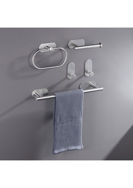 Siyah Kanca Sondaj Yok Banyo Havlu Askısı Siyah Banyo Donanım Seti Kendinden Yapışkanlı Havlu Çubuğu Havlu Halkası Kağıt Tutucu Banyo Aksesuarları (Yurt Dışından)