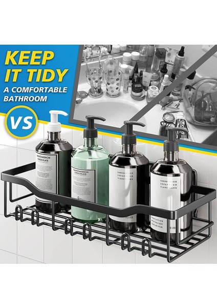 Sabunluk Mutfak Rafı Duvar No-Punch Organizatör Metal Mutfak Aksesuarları Sabunluk Diş Macunu Tutucu Banyo Depolama Ünitesi Combo Set (Yurt Dışından)