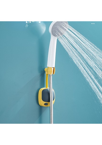 Beyaz 1 Adet Kendinden Yapışkanlı Duş Başlığı Tutucu 360° Evrensel Banyo Standı 2 Kanca ile Karikatür Duş Başlığı Braketi Banyo Malzemeleri (Yurt Dışından) fırsatları