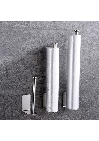 Siyah 32.5 cm Mutfak Rulo Kağıt Aksesuarı Paslanmaz Çelik Banyo Doku Tuvalet Duvara Monte Kağıt Tutucu Havlu Aksesuarları Tutucular (Yurt Dışından)