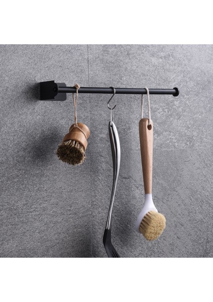 Siyah 32.5 cm Mutfak Rulo Kağıt Aksesuarı Paslanmaz Çelik Banyo Doku Tuvalet Duvara Monte Kağıt Tutucu Havlu Aksesuarları Tutucular (Yurt Dışından)
