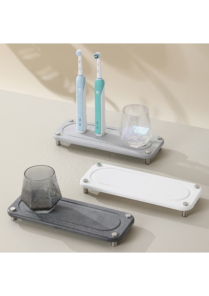 D Anında Kuru Lavabo Organizatör Banyo Mutfak Için Diyatomlu Toprak Lavabo Tepsisi Taş Sabun Su Şişeleri Sünger Fırça Mumlar (Yurt Dışından) fiyatları