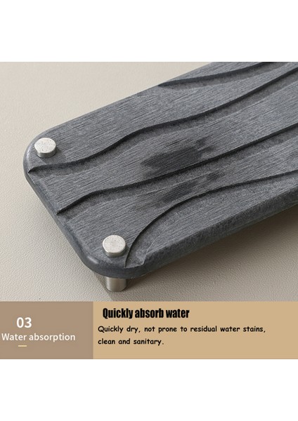 D Anında Kuru Lavabo Organizatör Banyo Mutfak Için Diyatomlu Toprak Lavabo Tepsisi Taş Sabun Su Şişeleri Sünger Fırça Mumlar (Yurt Dışından) fırsatları