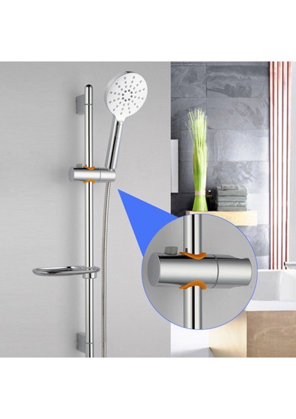 Turuncu 1 Adet Duş Aparatı Duş Rayı Tutucu 20 ~ 25MM Abs Krom Duş Başlığı Tutucu Ayarlanabilir Banyo Aksesuarları Evrensel (Yurt Dışından) modelleri