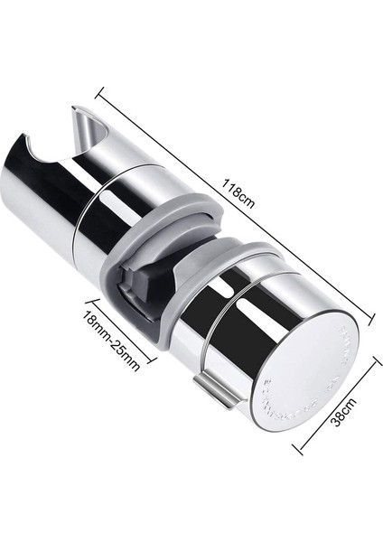 1 Adet 360 Derece Ayarlanabilir 18-25 mm Ray Duş Başlığı Braketi Kelepçe Banyo Sıcak Satış Ayarlanabilir Ray Kaydırıcı (Yurt Dışından)