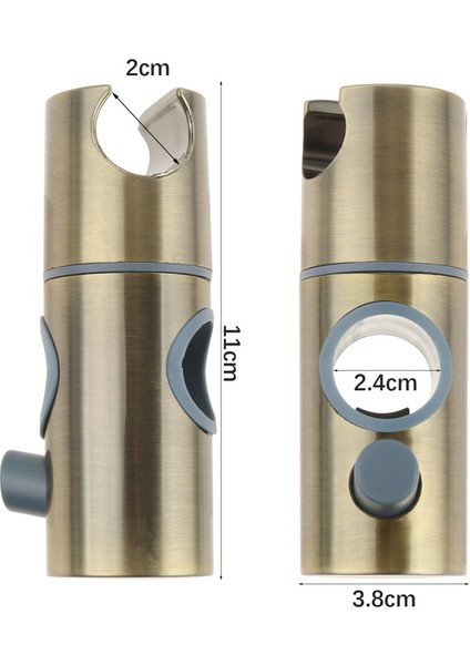 Antik Bronz Duş Başlığı Tutucu Plastik Ayarlanabilir Banyo Duş Rayı Başkanları Standı Banyo Bar Braketi Asılı Silindirik Kelepçe Siyah Gümüş (Yurt Dışından)