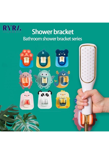C02 Diğer Kendinden Yapışkanlı Duş Başlığı Braketi Evrensel Duvara Monte Ayarlanabilir El Duşu Tutucu Karikatür Duş Başlığı Tabanı Kararlı Dönüş (Yurt Dışından) fırsatları