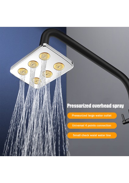 Siyah Su Akışı Yağış Duş Başlığı Su Tasarrufu Yağış Duş Başlığı Duş Sistemi Yedek Parçalar Banyo Aksesuarları (Yurt Dışından) fırsatları