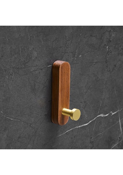 Tip 4 Kkfıng Yeni Siyah Ceviz Ceket Kancaları Duvar Asılı Banyo Kancaları Havlu ve Ceket Ahşap Kancalar Dekoratif Duvar Askı Kancaları (Yurt Dışından)