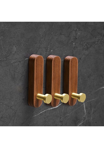 Tip 4 Kkfıng Yeni Siyah Ceviz Ceket Kancaları Duvar Asılı Banyo Kancaları Havlu ve Ceket Ahşap Kancalar Dekoratif Duvar Askı Kancaları (Yurt Dışından)