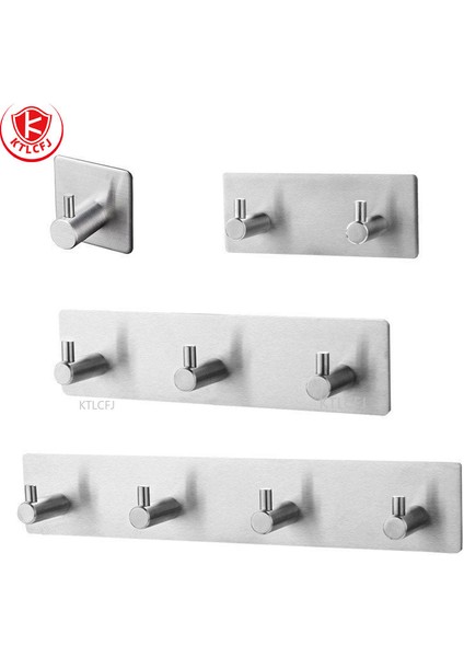 Sliver-1-Y-X Kendinden Yapışkanlı Banyo Kancaları Bornoz Havlu Askısı 304 Paslanmaz Çelik Kanca Banyo Askıları Duş Kanca Banyo Aksesuarları (Yurt Dışından)