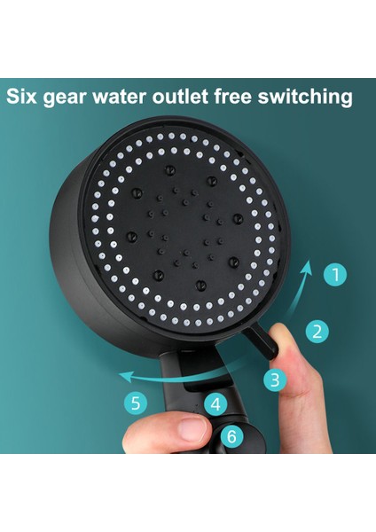 Gümüş Duş Başlığı Yüksek Basınçlı 5 Vitesli Ayarlanabilir Su Tasarrufu Tek Tuş Durdurma Su Duş Başlığı Filtresi Hortumlu Banyo Aksesuarları Seti (Yurt Dışından) fırsatları