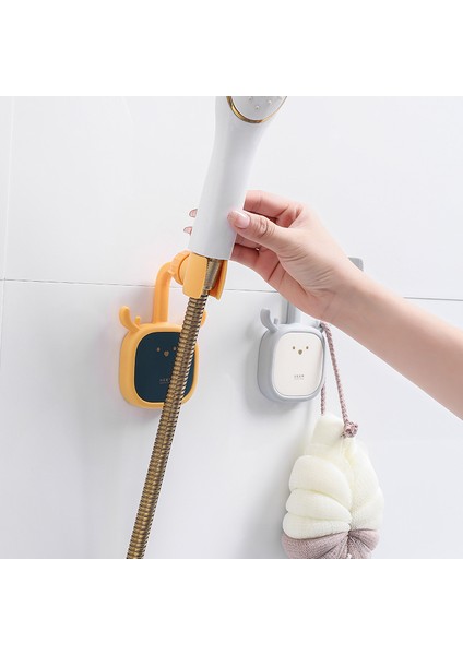 D Sevimli Duş Başlığı Tutucu Yumruksuz Ayarlanabilir 360 ° Sallayarak Kafa Evrensel Banyo Duş Montaj Braketleri Ev Aksesuarları (Yurt Dışından) modelleri