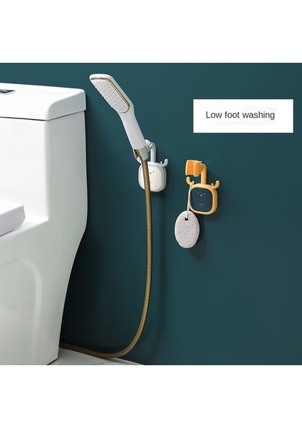 D Sevimli Duş Başlığı Tutucu Yumruksuz Ayarlanabilir 360 ° Sallayarak Kafa Evrensel Banyo Duş Montaj Braketleri Ev Aksesuarları (Yurt Dışından) indirimleri