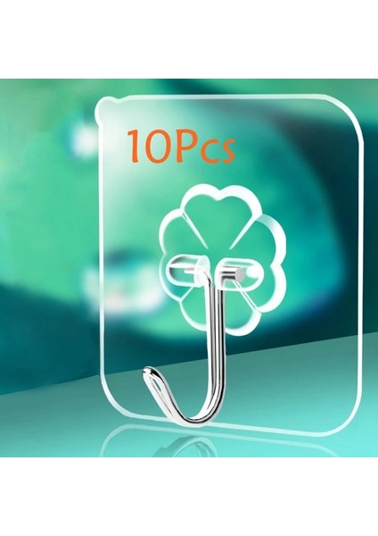 10 Adet 5/10/20 Adet Kapı Kanca Yapışkanlı Duvar Kancaları Şeffaf Kaymaz Traceless Ağır Hizmet Tipi Kanca Banyo Mutfak Duvar Sticker (Yurt Dışından)