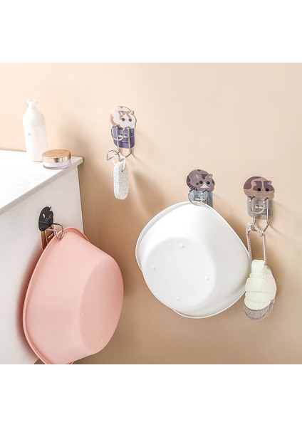 Beyaz Kedi Punch- Raf Lavabo Depolama Rafı Banyo Banyo Lavabosu Raf Klozet Tuvalet Duvara Monte Paslanmaz Çelik Kanca (Yurt Dışından) fiyatları