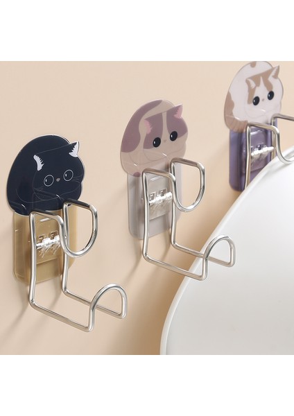 Beyaz Kedi Punch- Raf Lavabo Depolama Rafı Banyo Banyo Lavabosu Raf Klozet Tuvalet Duvara Monte Paslanmaz Çelik Kanca (Yurt Dışından) fırsatları